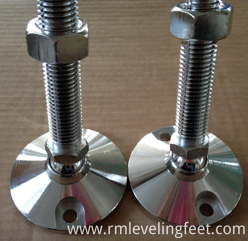 Adjustable leveling feet for machine metal leveling feet